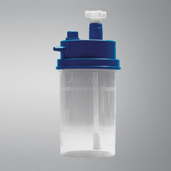 AirLife's Blue Cap Bubble Humidifier with 6 PSI Safety Valve for Oxygen Concentrators CareFusion