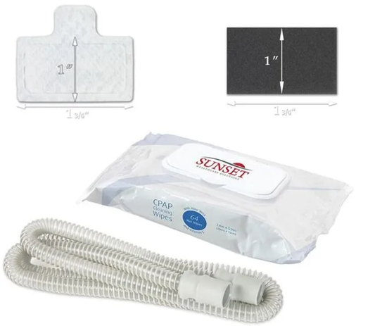 Respironics CPAP Machines Bundle of Wipes, Filters and Tubing GENERIC