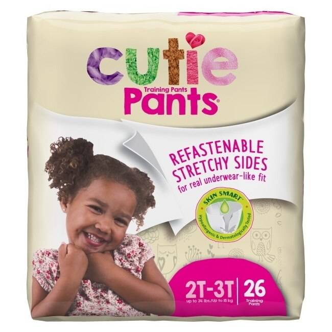 Cutie Training Pants, Girls, 2T/3T Medsolutely